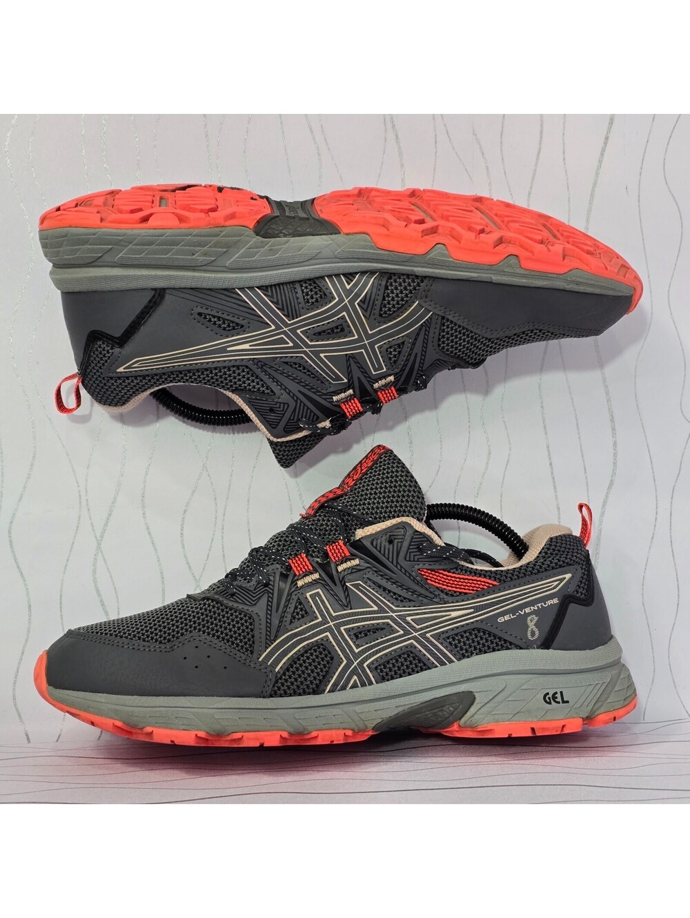 ASICS GEL-Venture 8 Charcoal Pink Womens 11 Trail 1012A708